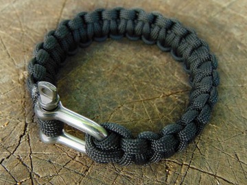 фото ориг. №9, Bracelet rope paracord 23mm black mfh m