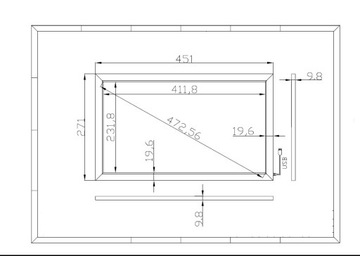 XBS НАКЛАДНАЯ ИК-РАМКА СЕНСОРНЫЙ ЭКРАН 18,5 ДЮЙМОВ USB ALU