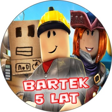 OPŁATEK NA TORT ROBLOX - GRUBY Z NAPISEM