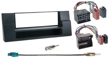 Ramka adapter z kieszenią + złącze ISO do montażu radia BMW 5 E39 X5 E53