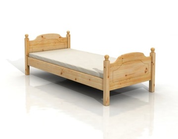 DSI-meble: Drewniane sosnowe Łóżko RETRO 90x200