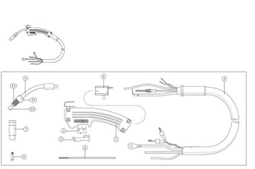 Сварочная горелка SGA 2m TW 14 MIGOMAT EINHELL