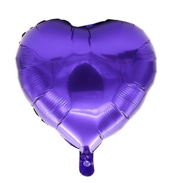 Balon foliowy serce 24 cm fioletowy