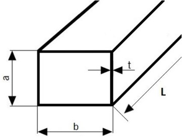 Profil stalowy zamknięty 140x60x5 długość 2000mm