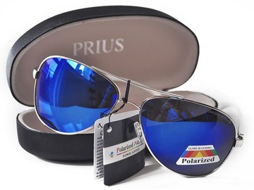 Okulary Polaryzacyjne Aviatory Pilotki Blue 22C20