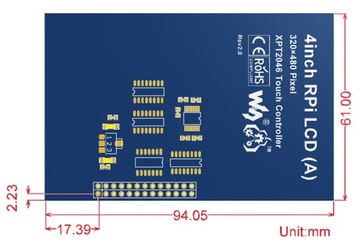 4-дюймовый сенсорный ЖК-экран Raspberry Pi B/B+