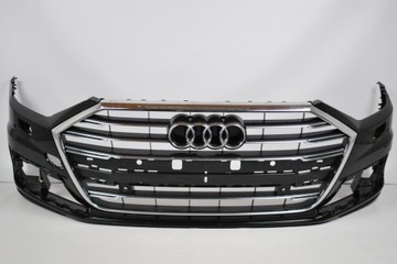 Бампер передний решетка радиатора Audi A8 D5 4N0807437A LY9B