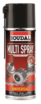 SOUDAL MULTI SPRAY МНОГОФУНКЦИОНАЛЬНЫЙ ПРОНИКАЮЩИЙ МАТЕРИАЛ СО СМАЗКОЙ ДЛЯ ТРУБ ОЧИСТИТЕЛЬ Ржавчины 400мл