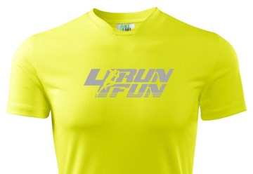 ODDYCHAJĄCA KOSZULKA TERMICZNA - RUN 4 FUN - FLUO