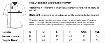 KOSZULKI POLO damskie BEZ do NADRUKU JHK 210g XXL