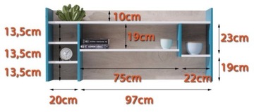 SHELF приставка к столу молодежная мебель PL11