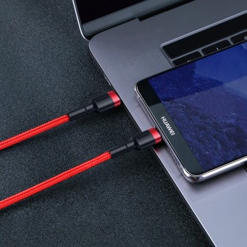 КАБЕЛЬ BASEUS STRONG USB TYPE C ДЛЯ БЫСТРОЙ ЗАРЯДКИ ТЕЛЕФОНА 60ВТ 2М