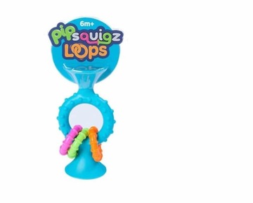 Bobo Suction Cup Blue Silicone Rattles