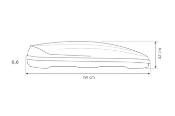 INTER PACK TRAXER 6.6 АНТРАЦИТОВЫЙ КОРОБКА НА ВЕРХНУЮ С КРЫШКОЙ 410 Л 191x81x43