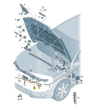 ТРОС ОТКРЫТИЯ ПЕРЕДНЕГО КАПОТА ТРОС A4 B8 A5 ASO