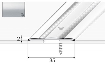 Listwa łączeniowa A08 do wykładzin 93cm SREBRO