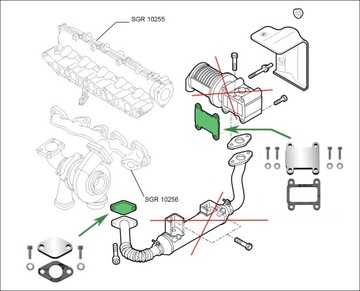 Заглушки EGR ALFA ROMEO FIAT 1.9 JTDM OPEL 1.9CDTi