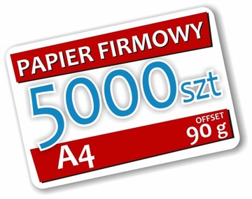 Papier Firmowy A4 5000 szt Ulotki Kolor Projekt