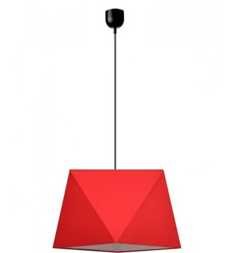 Lampa wisząca sufitowa DIAMENT abażur red