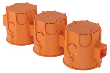 Коробка скрытого монтажа глубиной Ø60, крепится винтами, оранжевый PK60 lux