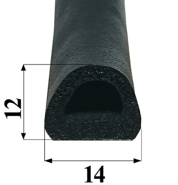 Уплотнитель самоклеящийся на окно СД-55 14х12 мм.