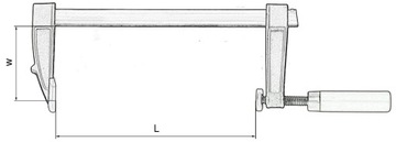 ЗАЖИМ ДЛЯ КАРПАНА 100x50 винтовой F-зажим 250 кг