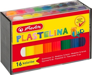 PLASTELINA HERLITZ 16 KOLORÓW W KASECIE