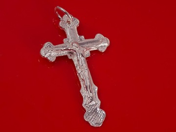 Duży Krzyż SREBRO 925 SOLIDNY krzyżyk Pan Jezus wisiorek zawieszka