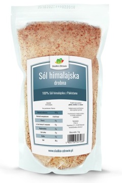 SÓL HIMALAJSKA 1kg drobna RÓŻOWA NATURALNA