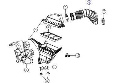 ШЛАНГ ФИЛЬТРА ТУРБИНЫ DODGE JOURNEY 2.0