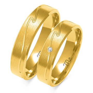 OBRĄCZKI ZŁOTE 14K 5 mm BRYLANT id A-135