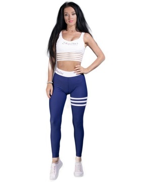 LEGGINSY SHAPESTAR -BLUE POWER FITNESS ,PASKI S