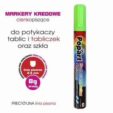 cienkopiszący ZIELONY MARKER KREDOWY do tablic