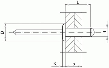 Заклепки потайные 4,8х24 ST/ST с плоской головкой 250 шт.