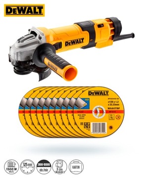 DeWalt DWE4257 УГЛОВАЯ ШЛИФОВАЛЬНАЯ МАШИНА 125 1500 +10 дисков