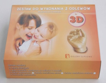 2x 3D слепок рук/ног, 3D отпечаток, Крещение