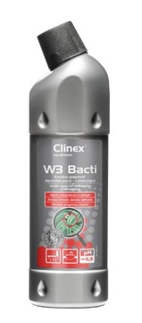 Clinex W3 Bacti - Кислотный моющий и дезинфицирующий препарат, гель для чистки унитазов, 1 л