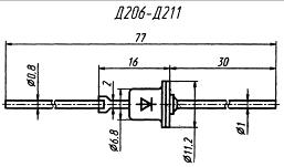 СОВЕТСКИЙ СИЛИКОНОВЫЙ ДИОД Д206 100В