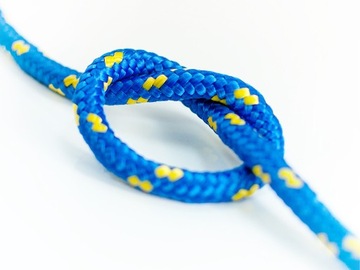 Полипропиленовый парусный канат 18мм плетеный СИНИЙ 30м