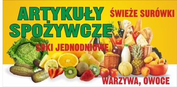 Gotowe banery BANER SKLEP SPOŻYWCZY projekt 130cm