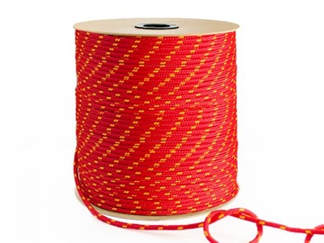 Lina Linka polipropylenowa pleciona żeglarska czerwona 12mm 30m