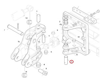 ПОВОРОТНЫЙ ШТИФТ НИЖНЯЯ ЗАДНЯЯ бабка KOMATSU WB 42N8561740