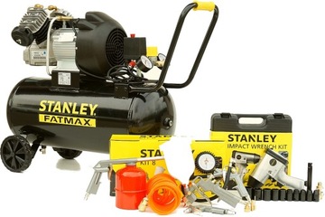 КОМПЛЕКТ ДВУХПОРШНЕВОГО КОМПРЕССОРА STANLEY 50L V2 + КЛЮЧ