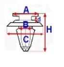 Пробка расширения CLIPS B23143 Peugeot Lexus