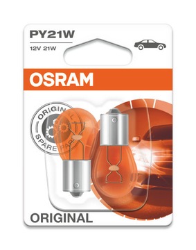 OSRAM ORIGINAL ŻARÓWKI PY21W 12V 21W BAU15S DUO