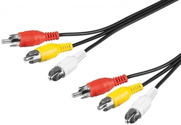 KABEL CINCH RCA, 3 x RCA - 3 x RCA, 1.5m