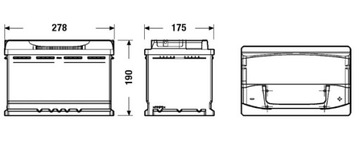 Аккумулятор Yuasa YBX9096, 70Ач, 70 Ач, 760А, AGM, 278x175x190