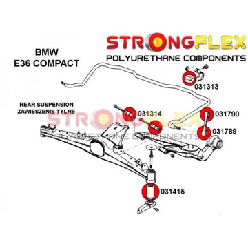 САЙЛЕНТБЛОК ЗАДНЕЙ БАЛКИ BMW 3 E36 COMPACT Z3