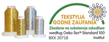 Nici METALIZOWANE do haftu 5000 m GUNOLD