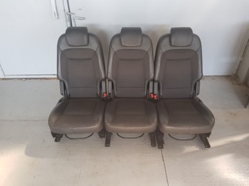 FORD S-MAX MK1 GALAXY MK3 FOTELE II RZĄD PÓŁSKÓRA